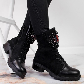 Botas de trabajo para mujer con aislamiento y cuentas, negro Jezzi RMR2071-15 1