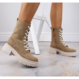 Botas camperas mujer ante aislantes camel Potocki YQ21069 marrón 5