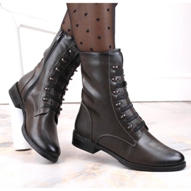 Botas aislantes con cremallera para mujer gris Jezzi ASA62-98 4