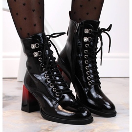 Botas de mujer tacón lacado negro D&amp;A S.Barski Colección Premium MR870-06 6