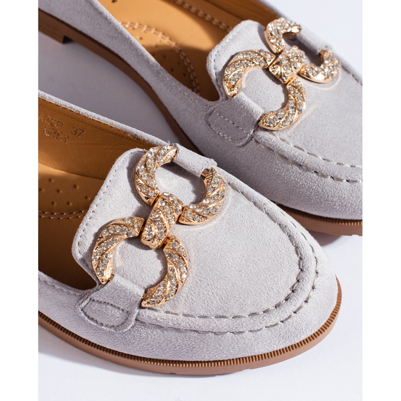 SHELOVET Mocasines mujer en ante gris Shelovvet 2