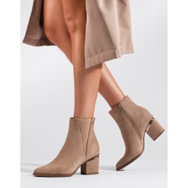 Botines mujer Shelovet de ante beige 2