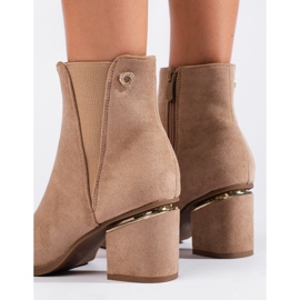 Botines mujer Shelovet de ante beige 3