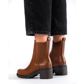 Botas Chelsea de mujer Shelovet en color marrón 2