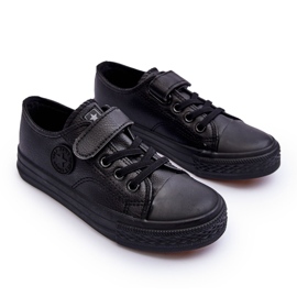 PE1 Zapatillas Infantiles Velcro Negro Delmara 3