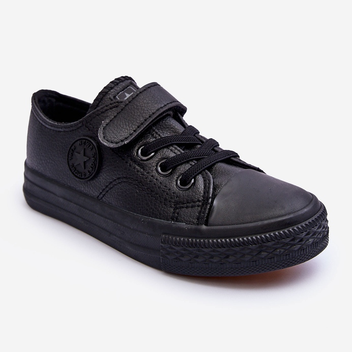 PE1 Zapatillas Infantiles Velcro Negro Delmara 1