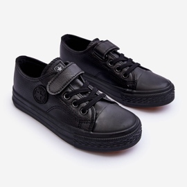 PE1 Zapatillas Infantiles Velcro Negro Delmara 2