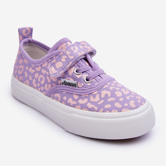 PA1 Deportivas Infantiles Velcro Estampadas Morado Talirena violeta 1