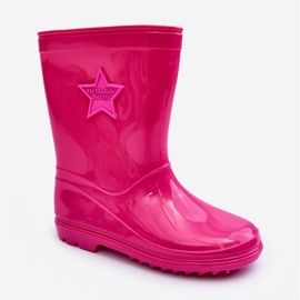 PG3 Botas de agua infantiles de goma Fucsia Malvi rosado 1