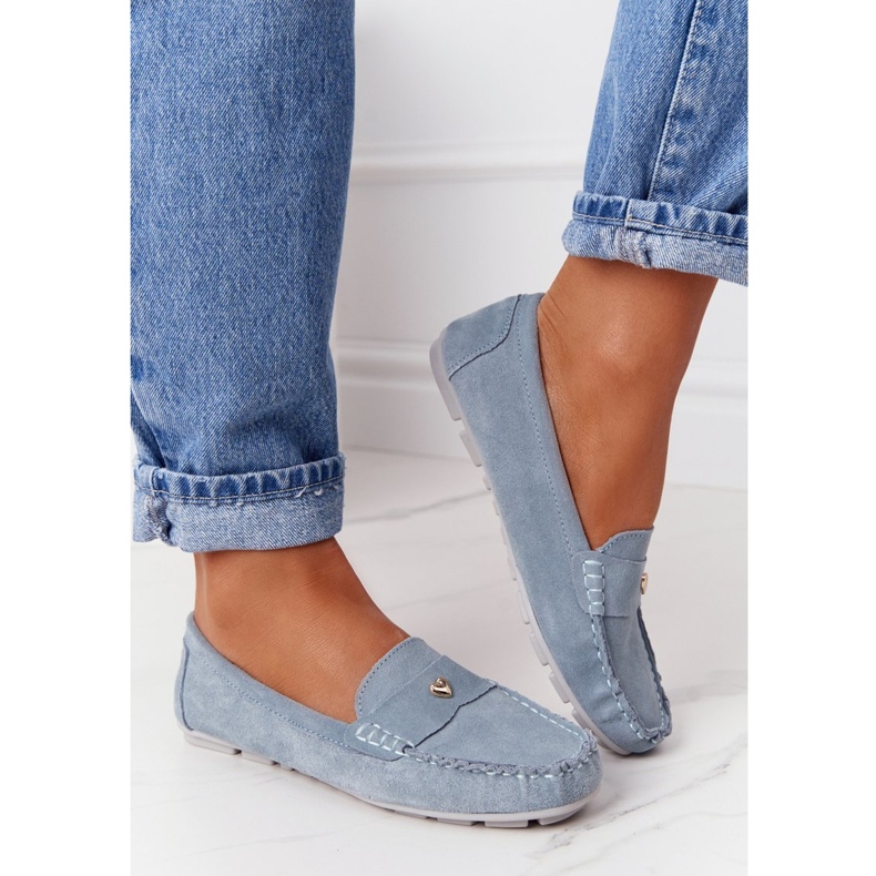 S.Barski Mocasines de Ante de Mujer S. Barski Azul 4