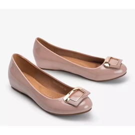 Bailarinas Lillie lacadas en nude beige 3