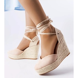 Alpargatas con cuña beige de Dubois 1
