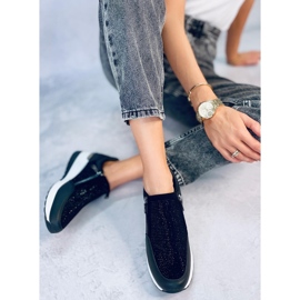 Deportivas mujer cuña negra brillo negro 4 Deportivas mujer cuña negra brillo negro 4