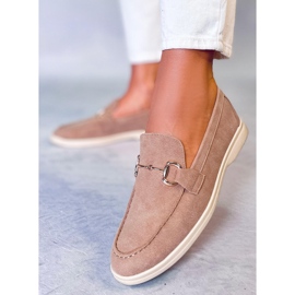 Mocasines mujer Milva Caqui beige 1