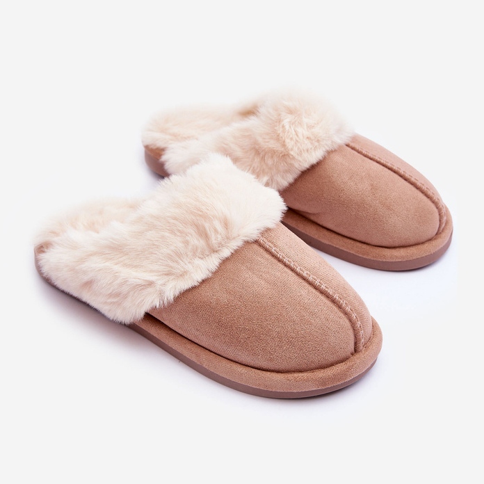FB3 Pantuflas Pinky Beige con Pelo para Mujer 1