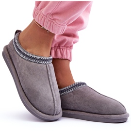 FB3 Pantuflas Mujer De Ante Con Pelo Polinna Gris 6