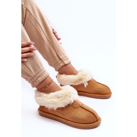FB3 Pantuflas de Mujer Con Pelo, Marrón Lanoze 3