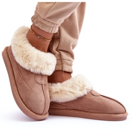 FB3 Pantuflas de mujer Lanoze beige con pelo 6