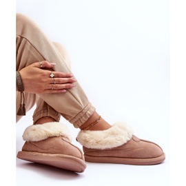 FB3 Pantuflas de mujer Lanoze beige con pelo 5