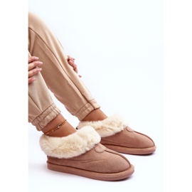 FB3 Pantuflas de mujer Lanoze beige con pelo 4