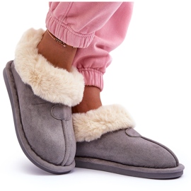 FB3 Pantuflas de mujer con pelo, gris Lanoze 5