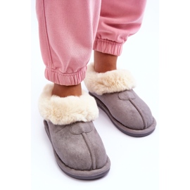 FB3 Pantuflas de mujer con pelo, gris Lanoze 2
