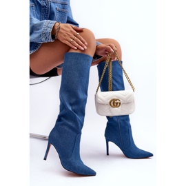 Botas denim tacón Melisandra azul 7