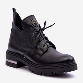 Lemar Botas Planas Mujer Piel Negro Charline 1