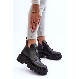 Lemar Botines Mujer Piel Con Adorno Negro Lusanna 4