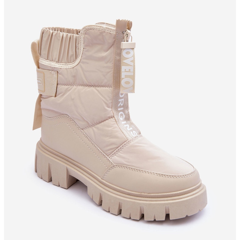 PE1 Botas de nieve con aislamiento alto para mujer Beige Freoc 1 PE1 Botas de nieve con aislamiento alto para mujer Beige Freoc 1