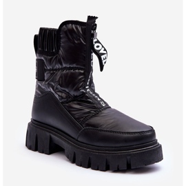PE1 Botas de nieve con aislamiento alto para mujer Black Freoc negro 2