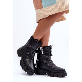 PE1 Botas de nieve con aislamiento alto para mujer Black Freoc negro 4