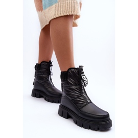 PE1 Botas de nieve con aislamiento alto para mujer Black Freoc negro 6