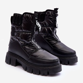 PE1 Botas de nieve con aislamiento alto para mujer Black Freoc negro 3
