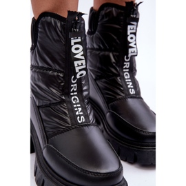 PE1 Botas de nieve con aislamiento alto para mujer Black Freoc negro 8