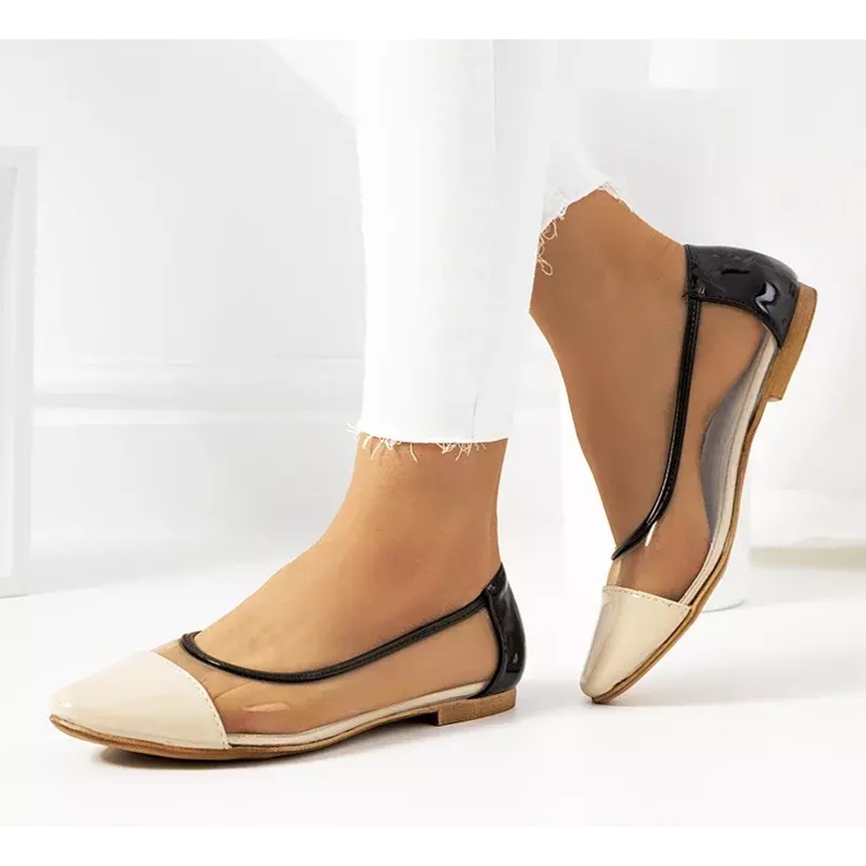Bailarinas Pastella beige transparente incoloro negro 2