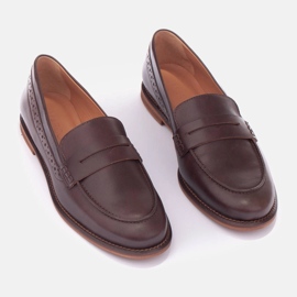 Marco Shoes Mocasines fabricados en piel natural. marrón 4