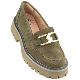Zapatos de mujer de ante verde con plataforma de Filippo DP4916 1