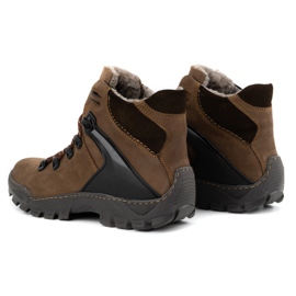 Olivier Botas de nieve de invierno para hombre 119 trekking nobuck marrón 4