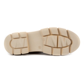 WASAK Botas Chelsea sin cordones de piel para mujer 0708W, beige 5