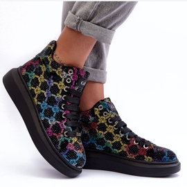 Zapatillas Deportivas con Plataforma Pedrería GOE MM2N4009 Negro 10