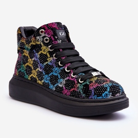 Zapatillas Deportivas con Plataforma Pedrería GOE MM2N4009 Negro 1