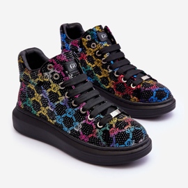 Zapatillas Deportivas con Plataforma Pedrería GOE MM2N4009 Negro 2