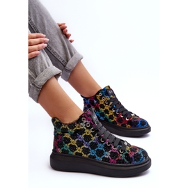 Zapatillas Deportivas con Plataforma Pedrería GOE MM2N4009 Negro 8