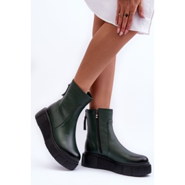 Lemar Botas Mujer Piel con Plataforma Verde Jenefer 6