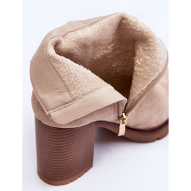 Botas Tacón Ante Beige Makeline 4