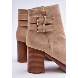 Botas Tacón Ante Beige Makeline 3