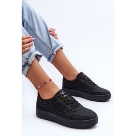 PE1 Zapatillas Deportivas Mujer Con Plataforma Negro Pudina 6