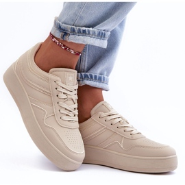 PE1 Zapatillas Deportivas Mujer Beige con Plataforma Pudina 10