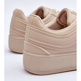 PE1 Zapatillas Deportivas Mujer Beige con Plataforma Pudina 3
